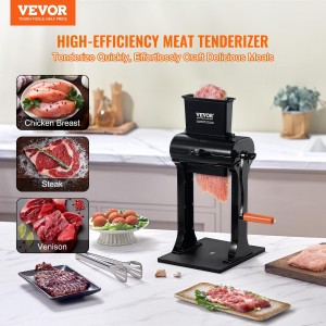VEVOR Commercial Meat Tenderizer, Heavy Duty Stainless Steel Meat Tenderizer Machine, Quick and Easy Manual Operation Kitchen Tool, 5.8