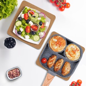 Cork Trivets for Hot Pots and Pans, 6 Pack High-Density Thick Square Pads for Dishes, 8