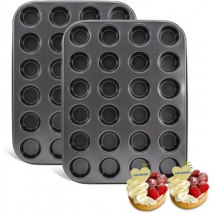 2 Pack Premium Bakeware 24-Cup, Mini Muf...