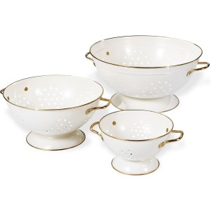 Metal Colander Set of 3, Strainer Basket...