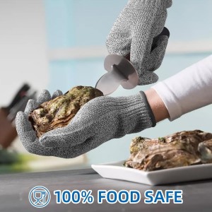 Schwer SlicePro ANSI A9 Cut Resistant Gloves, Food Grade Cutting Glove for Kitchen Food Prep, Mandoline Gloves for Meat Cutting, Oyster Shucking, Fish Fillet Processing, PR1501-G, L