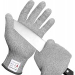 Schwer SlicePro ANSI A9 Cut Resistant Gloves, Food Grade Cutting Glove for Kitchen Food Prep, Mandoline Gloves for Meat Cutting, Oyster Shucking, Fish Fillet Processing, PR1501-G, L