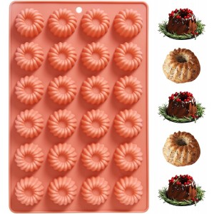 Mini Buntz Cake Silicone Pan, 24-Cavity ...