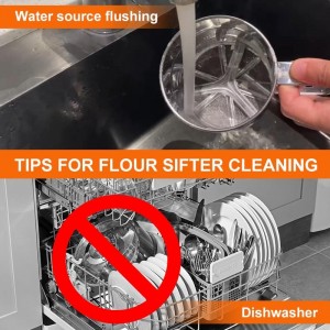 3 in1 Stainless Steel Flour Sifter for Baking 3 Cup Sifter for baking, Flour Sifter for Baking Cakes, Pastries, Cupcakes and Desserts, Powdered Sugar Shaker Duster, With Hand Press Design (Pink)