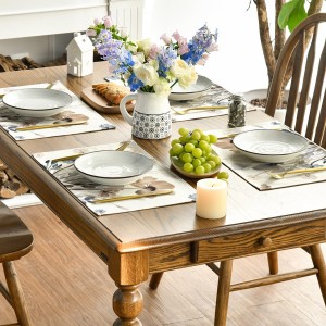 Artoid Mode Brown Poppy Floral Leaves Fall Placemats Set of 4, 12x18 Inch Seasonal Spring Table Mats for Party Kitchen Dining Decoration