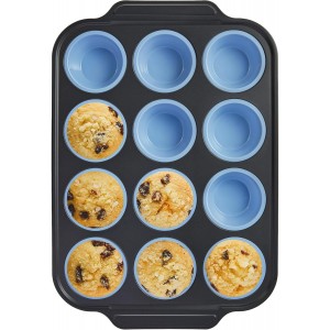 BRONYPRO Silicone Muffin Pans for Baking...