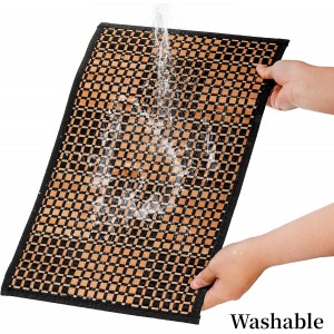 8 Pack Bamboo Placemats, Natural Anti-Slip Dining Table Mats, Heat-Resistant Place Mats, Japanese Style Washable Placemats for Dining Room, Kitchen, Restaurant, 18 x 12 Inch