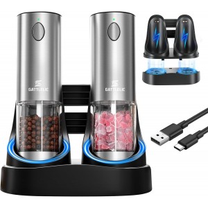 Electric Salt and Pepper Grinder Set, Au...
