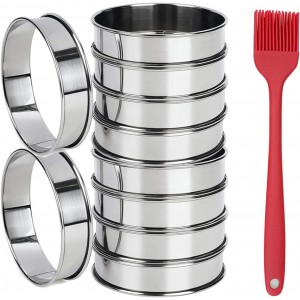 10Pcs Cookie Rings for Baking Cooking English Muff..