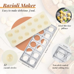 Tioncy 9 Pcs Pasta Making Tool Set, Wood Gnocchi Board with Ravioli Mold Raviolo Maker Raviolo Stamp Rolling Pin Gnocco Maker for Home Cooking Kitchen Gift(Pattern Gnocchi Board with Ravioli Mold Set)