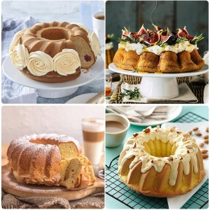 SOV silicone cake pan, silicone Cake Molds, Bakeware Non Stick 10 inch Pan for Jello,Gelatin,cake, Silicone Baking Molds for Cakes, Round Baking Pan (1 pack)