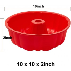 SOV silicone cake pan, silicone Cake Molds, Bakeware Non Stick 10 inch Pan for Jello,Gelatin,cake, Silicone Baking Molds for Cakes, Round Baking Pan (1 pack)