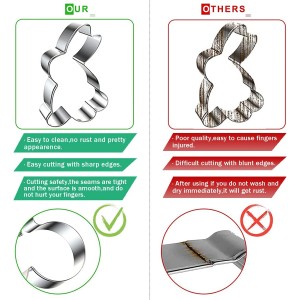 Easter Cookie Cutter Set - 12 Pieces Stainless Steel Cookie Cutters for Baking