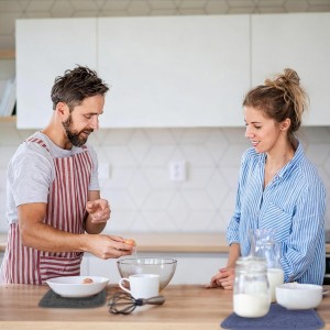 Potholders, Pot Holders for Kitchen Heat Resistant Cotton Hot Pads with Hanging Loops, 3-Pack (Blue+Gray+Green)