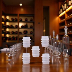 5Pcs White Cork Cover Bottle Stopper Silicone Mold,Crystal Epoxy Wine Bottle Stopper Mold,Reusable Beverage Bottle Stoppers Silicone Molds,Wine Stoppers and Pourers