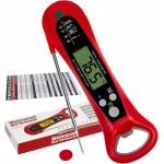 Instant Read Digital Meat Thermometer for Cooking and Baking - Accurate Food Thermometer for Ovens and Grills Red