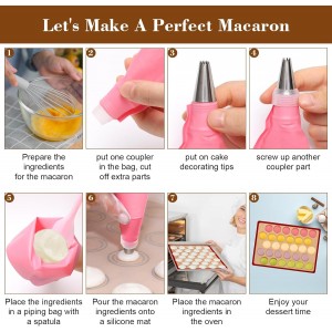 28Pcs Macaron Silicone Baking Mat Kit-2 Sheet Macaron Silicone Baking Mats 11.6