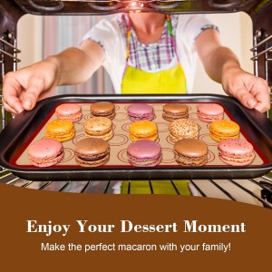 28Pcs Macaron Silicone Baking Mat Kit-2 Sheet Macaron Silicone Baking Mats 11.6