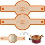 Silicone Bread Sling for Dutch Oven, Non-Stick & Easy to Clean Baking Mat Set, 2 Pcs Reusable Bread Sling for Sourdough Tools ＆ Accessories