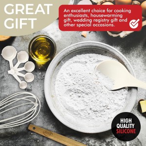 Kaluns 50 PCS Silicone Kitchen Utensils Set Complete Kitchen Set - 800°F Heat Resistant Non-Stick Premium Cooking Utensils W Wooden Handles - Can Opener, Masher, Turner, Silicone Spatula Set