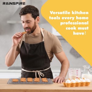 Rainspire Cooling Rack Stainless Steel, Heavy Duty Cooling Racks for Cooking and Baking, Oven Safe Wire Rack for Cooking, Baking Rack for Oven Cooking Fits Quarter Sheet Pan, 8.5