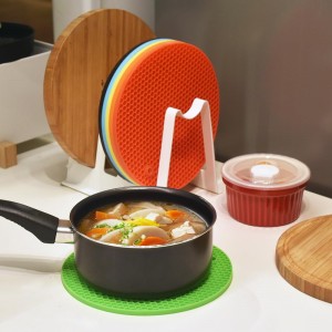 homEdge Silicone Trivets Mat, 6 Packs Multipurpose Non Slip Heat Resistant Pot Holder-Assorted Color