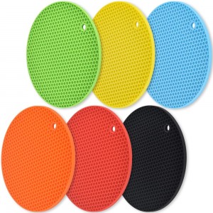homEdge Silicone Trivets Mat, 6 Packs Mu...