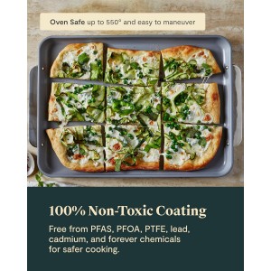 Caraway Non-Stick Ceramic Baking Sheet Duo - Naturally Slick Ceramic Coating - Non-Toxic, PTFE & PFOA Free - 18 x 13