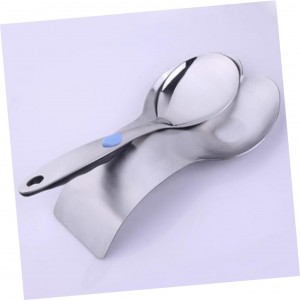 KICHOUSE Stainless Steel Double Spoon Rest Large Cutlery Tray with Arc Design for Kitchen Utensil Organization and Clean Cooking Space