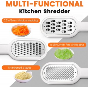 3 Pack Hand Held Cheese Grater for Kitchen Stainless Steel, Small Stackable Storage Zester Grater with Handle for Cheese Lemon Ginger Nutmeg Garlic Citrus Potato