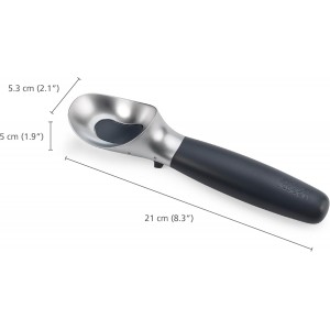 Joseph Joseph Elevate Ice Cream scoop with easy trigger release and intergrated tool rest improves hygiene, Non slip handle
