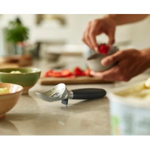Joseph Joseph Elevate Ice Cream scoop with easy trigger release and intergrated tool rest improves hygiene, Non slip handle
