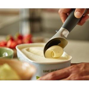 Joseph Joseph Elevate Ice Cream scoop with easy trigger release and intergrated tool rest improves hygiene, Non slip handle