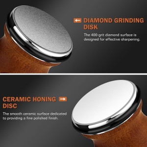 Rolling Knife Sharpener Tool Kit, Multi-Angle Magnetic Roller Sharpeners for Kitchen Knives, Diamond&Ceramic Knife Sharpening System Set, Offers 12&15&20&25 Degree Sharpening