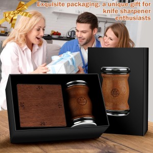 Rolling Knife Sharpener Tool Kit, Multi-Angle Magnetic Roller Sharpeners for Kitchen Knives, Diamond&Ceramic Knife Sharpening System Set, Offers 12&15&20&25 Degree Sharpening