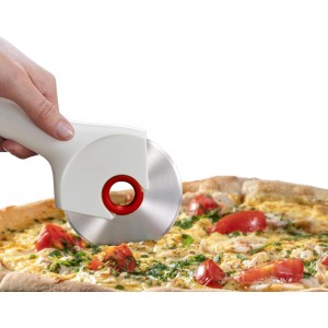Joseph Joseph Ringo Easy Clean Pizza Wheel Cutter Slicer, Stainless Steel blade, Dishwasher safe
