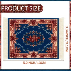 Preboun 10 Pcs Rug Table Coasters Table Drink Holder Vintage Oriental Design Fabric Carpet Drink Mat Moroccan Oriental Design Fabric Elegant Carpet Middle Eastern Gifts for Home Kitchen Bar(Classic)