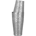 Stainless Steel Boston Shaker with Etched Pattern Weighted Shaking Tin Set (Spirit Silver)