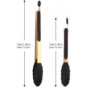 Stainless Steel Classic Kitchen Serving Food Party Gold Tongs 9