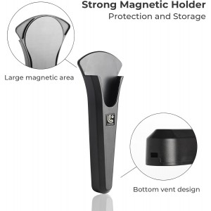 Linoroso Kitchen Scissors All Purpose Kitchen Shears with Magnetic Holder, Soft Grip Handle Cooking Scissors Dishwasher Safe with Come Apart Blade Heavy Duty Scissors for Meat, Vegetable, Herb, Black