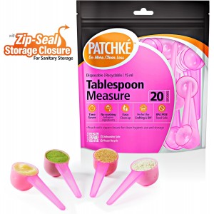 40-Pack Plastic Measuring Spoons Set – 20 × Teaspoons + 20 × Tablespoons, Small Scoops for Coffee, Baby Formula, Protein Powder, Spices, Pet Food & Kitchen Use