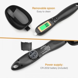 Mafiti Digital Measuring Spoon, Electronic Adjustable Measuring Spoon Scale 500g / 0.1g High Precision for Kitchen Gadgets Daily Meals Pet/Dog Food Measuring Scoop