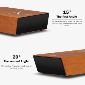 Knife Sharpener Tool, Rolling Knife Sharpener Kit, Knife Sharpening with Diamonds and Ceramic for Steel of Any Hardness, Kitchen knife Sharpener with 15 & 20 Degree Magnetic Angle(Brown)