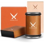 Knife Sharpener Tool, Rolling Knife Sharpener Kit, Knife Sharpening with Diamonds and Ceramic for Steel of Any Hardness, Kitchen knife Sharpener with 15 & 20 Degree Magnetic Angle(Brown)