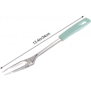 3pcs Meat Carving Forks Stainless Steel Forks Heat Resistant Handle for Roasting Serving and Camping