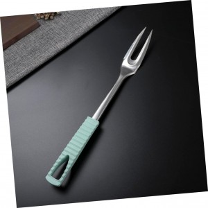 3pcs Meat Carving Forks Stainless Steel Forks Heat Resistant Handle for Roasting Serving and Camping