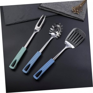 3pcs Meat Carving Forks Stainless Steel Forks Heat Resistant Handle for Roasting Serving and Camping