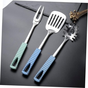 3pcs Meat Carving Forks Stainless Steel Forks Heat Resistant Handle for Roasting Serving and Camping