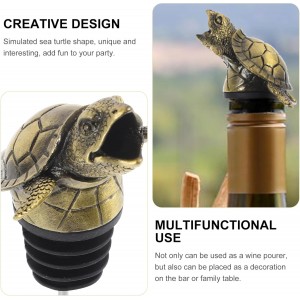 IMIKEYA Sea Turtle Wine Aerator Pourer Spout - Antique Animal Bar Liquors Bottle Pourer Wine Bottle Topper Wine Decanter Creative Wine for Whiskey