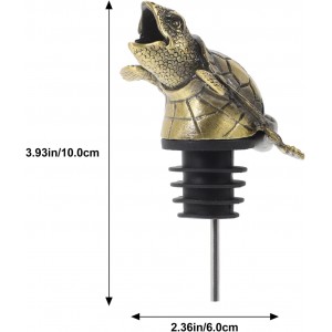 IMIKEYA Sea Turtle Wine Aerator Pourer Spout - Antique Animal Bar Liquors Bottle Pourer Wine Bottle Topper Wine Decanter Creative Wine for Whiskey